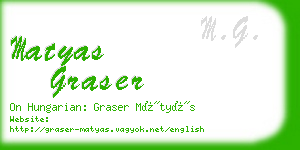matyas graser business card